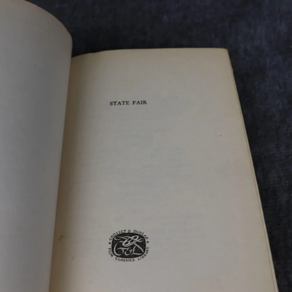 Vintage 1945 State Fair Phil Stong Grosset Dunlap Film Classics Orange HC DJ USA